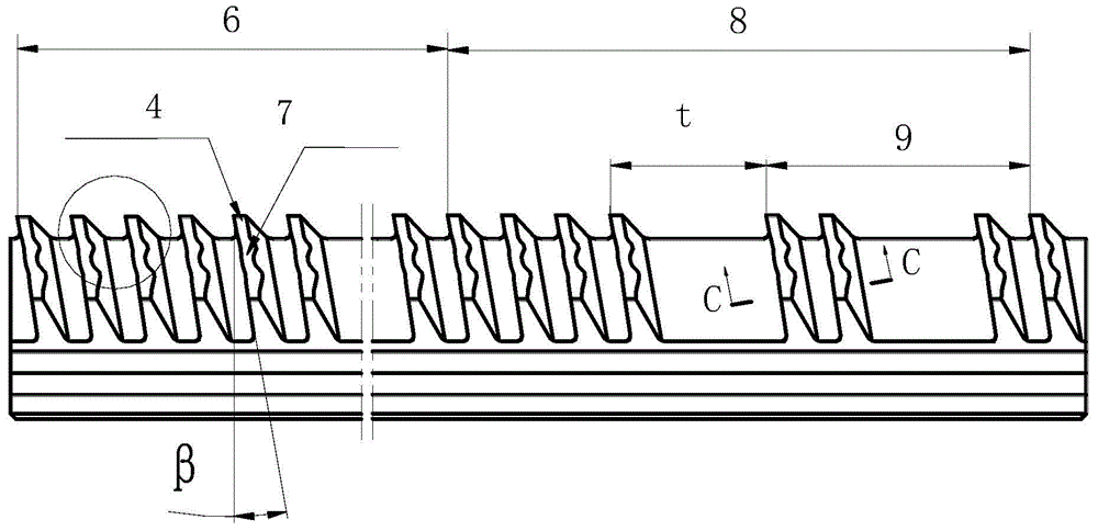 Broaching turbine disc tongue-and-groove full-profile tooth type finishing broach and grinding method thereof