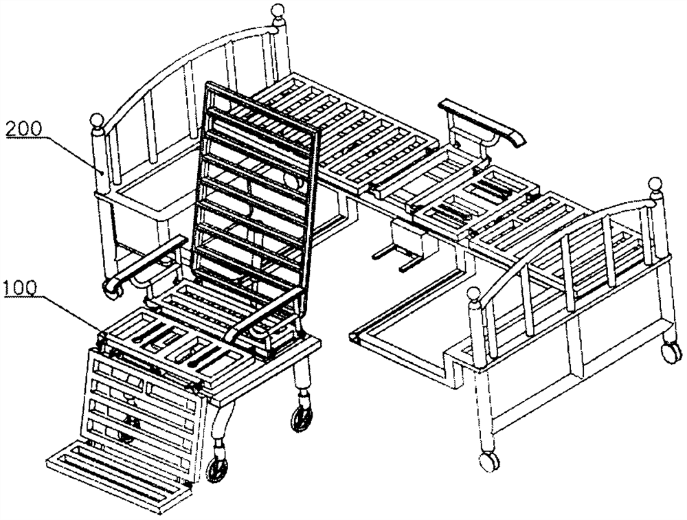 Separable bed-chair integrated robot