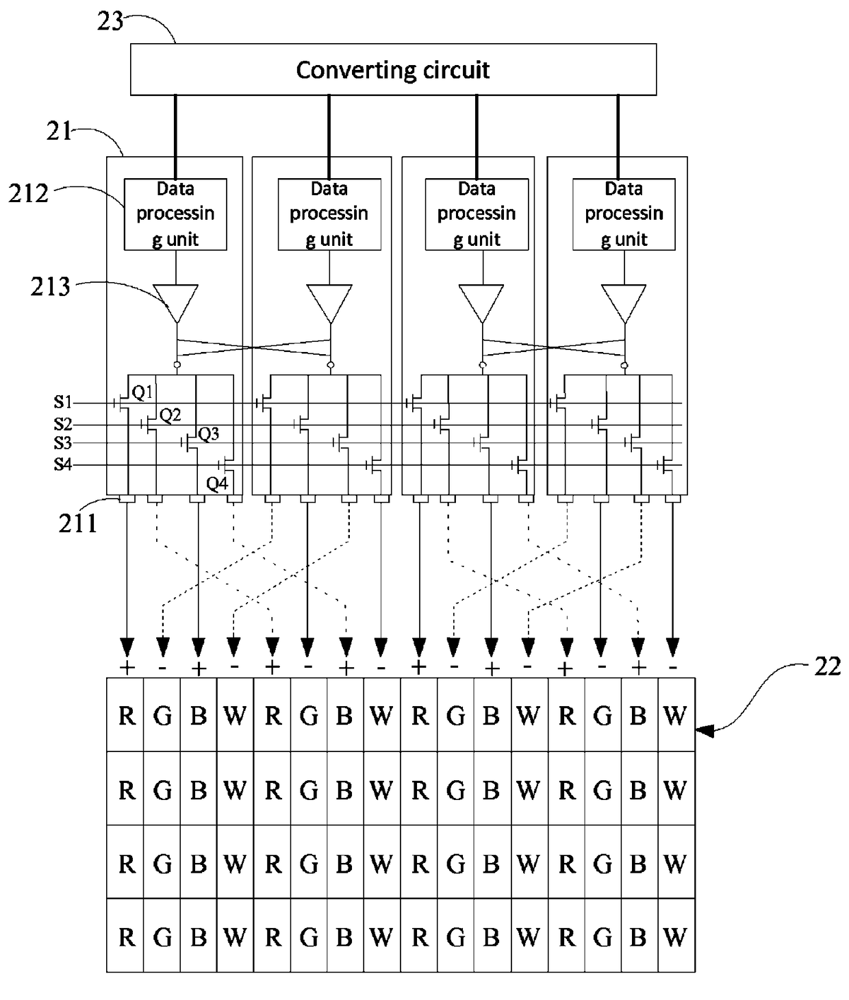 Liquid crystal panels and the driving circuits thereof