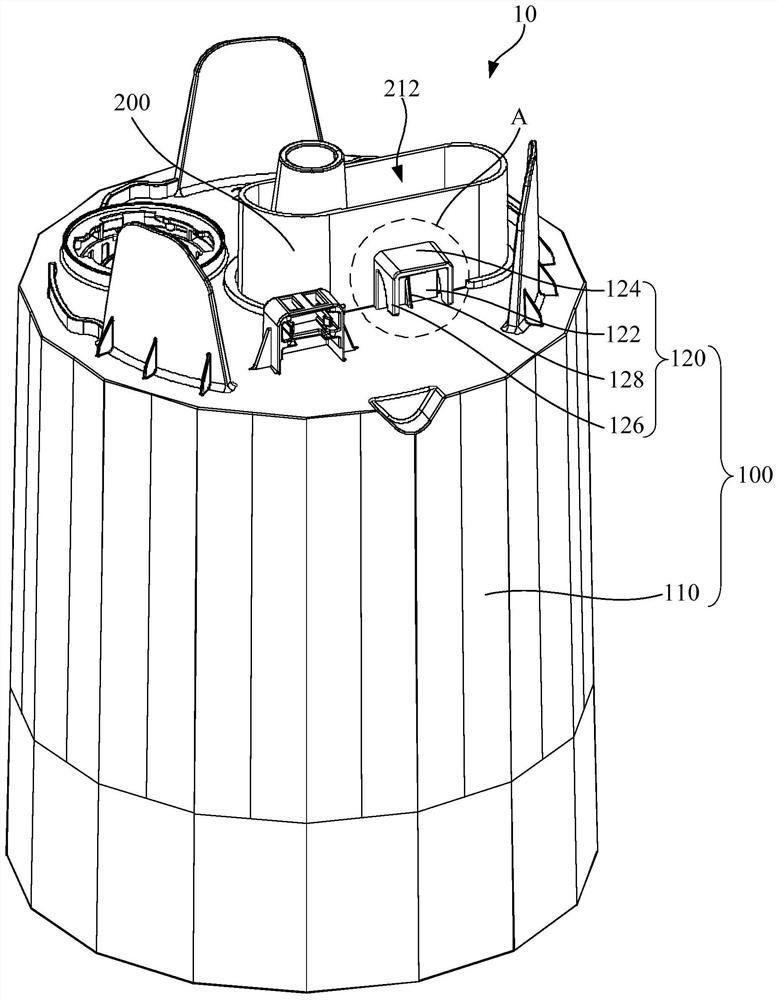 Water tank structure and humidifier