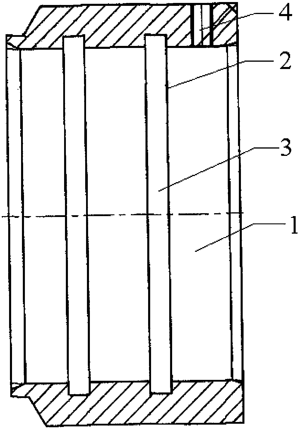 Tubular heat exchanger with locating pin