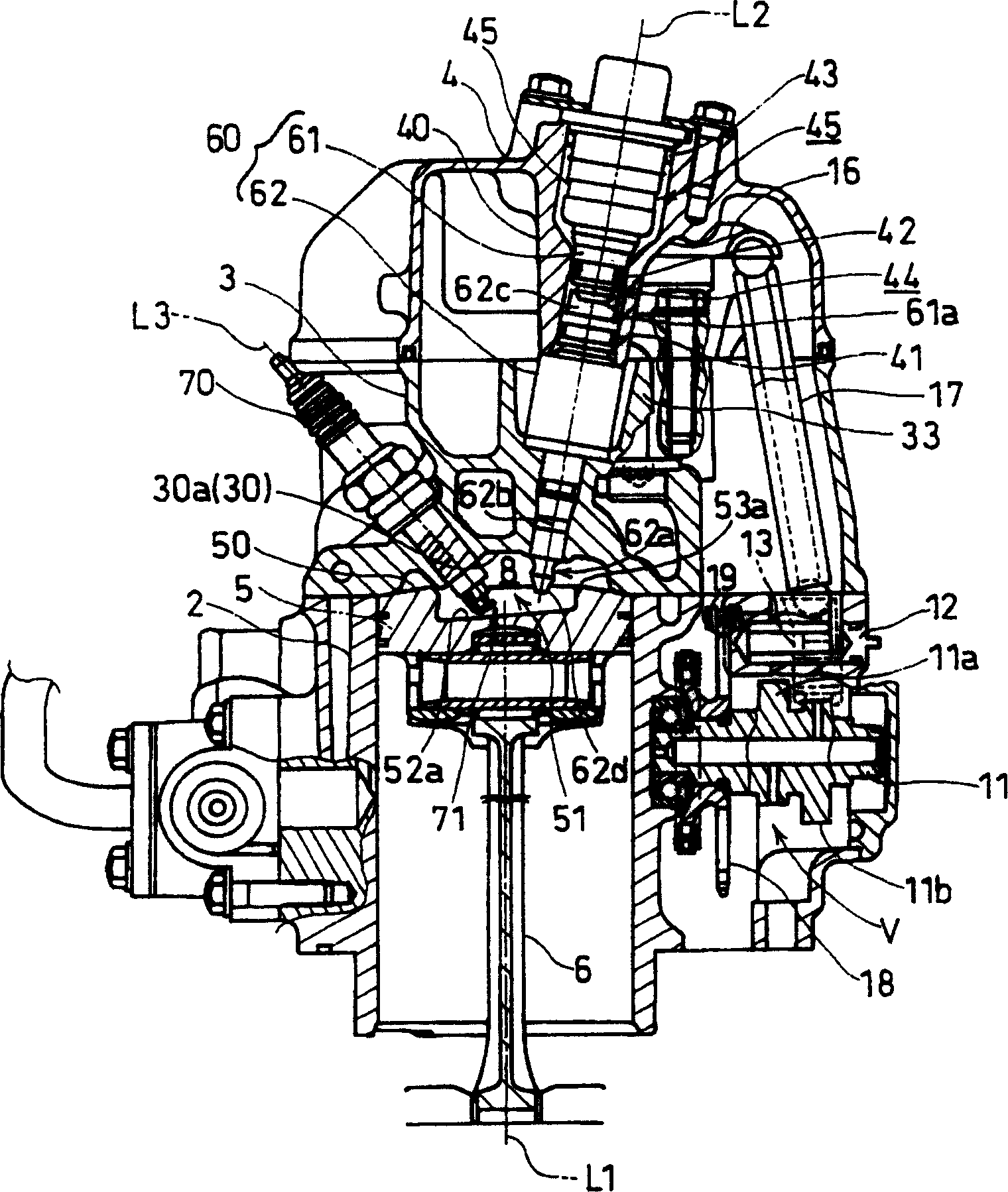 In cylinder fuel oil jet type IC engine