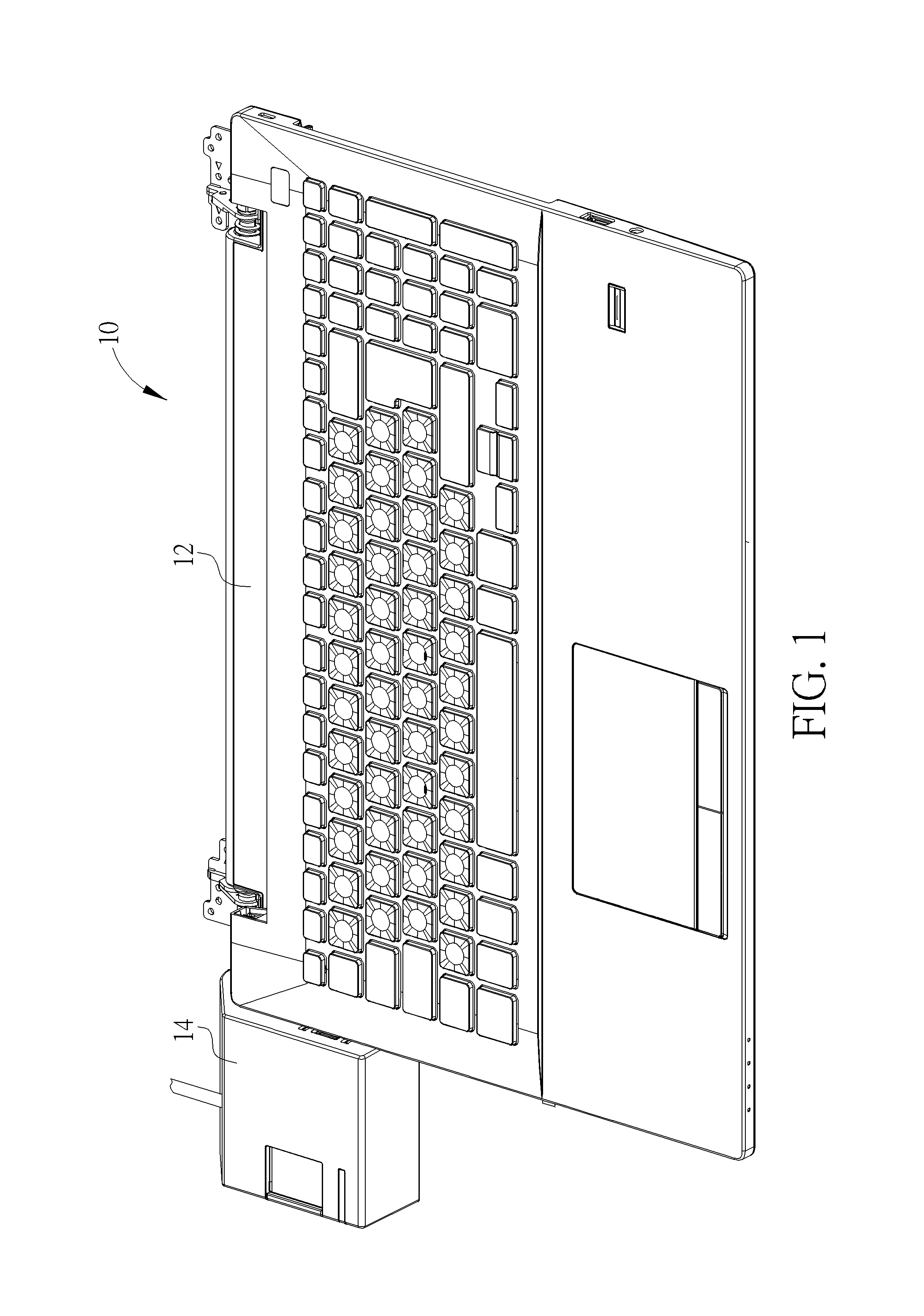 Connector mechanism with a guide pin structure, connector mechanism with a guide hole structure and related electronic device assembly