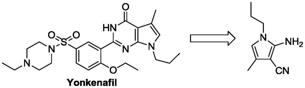 Preparation method of 4-methyl-1-propyl-2-amino-1H-pyrrole-3-nitrile