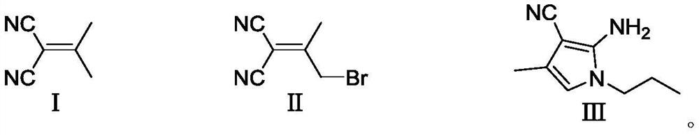Preparation method of 4-methyl-1-propyl-2-amino-1H-pyrrole-3-nitrile