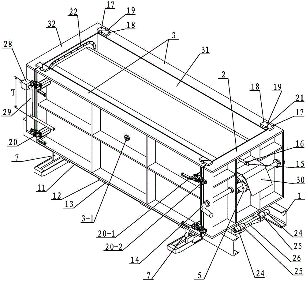 A mold for processing U-shaped water tank