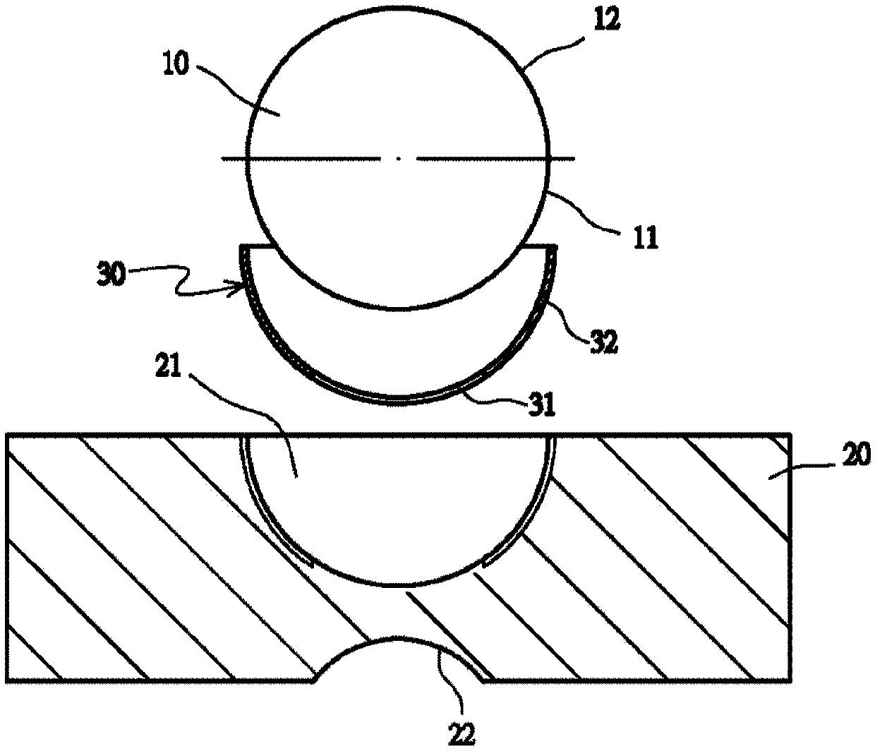 Lens structure made of materials with different refractive indexes