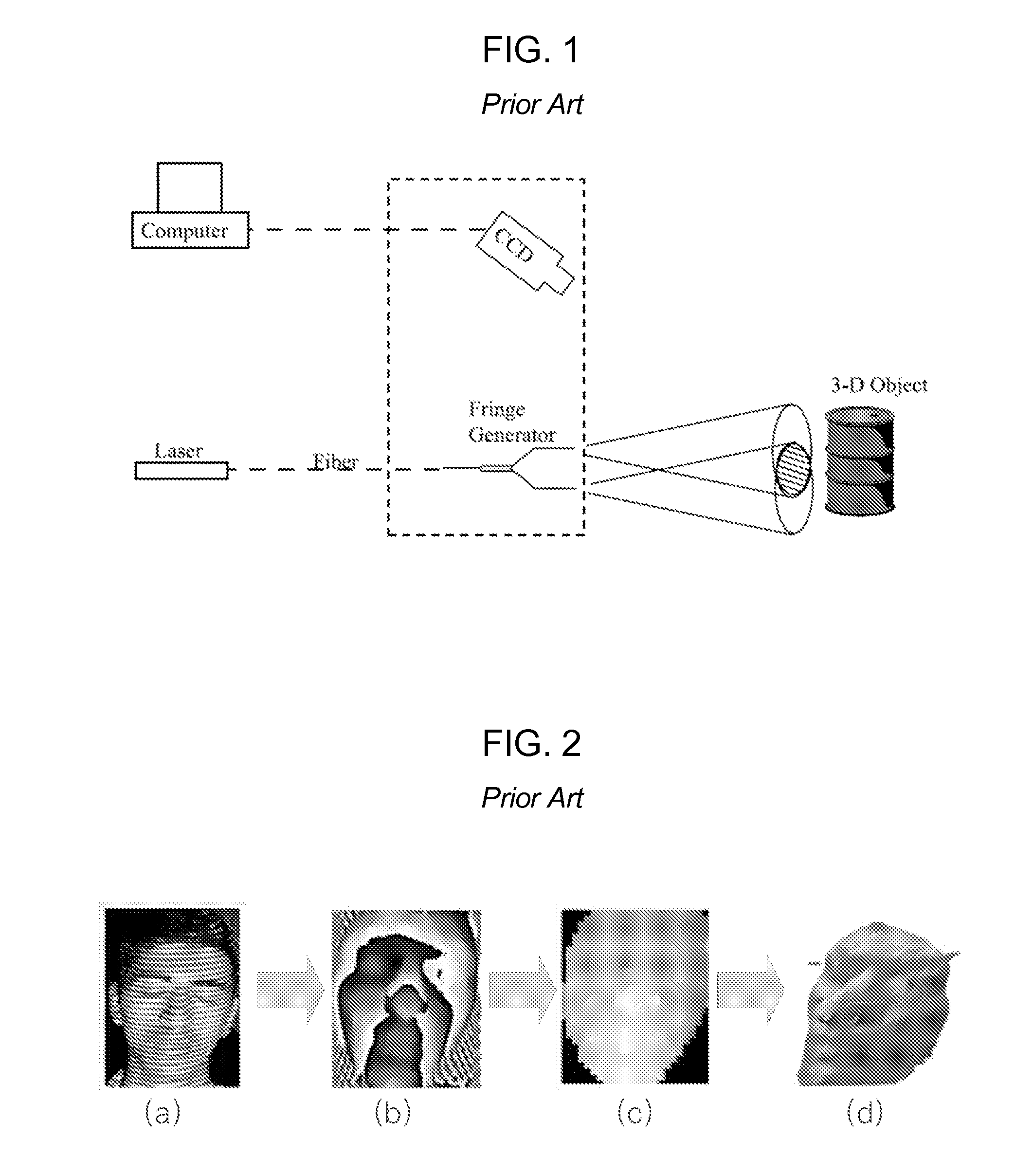 Optical profilometer using liquid crystal fabry-perot to project fringe pattern