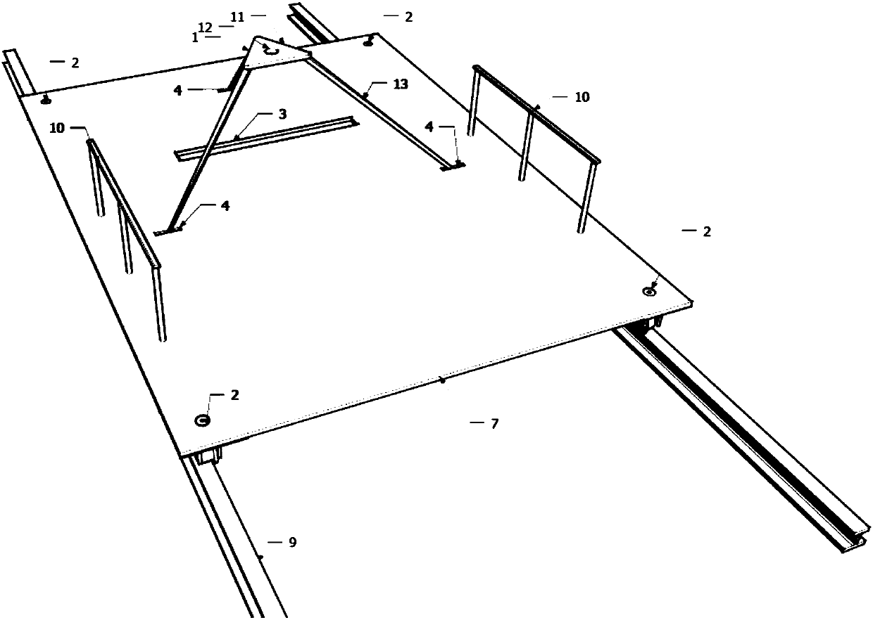 Mobile tripod leveling bearing platform device and use method thereof