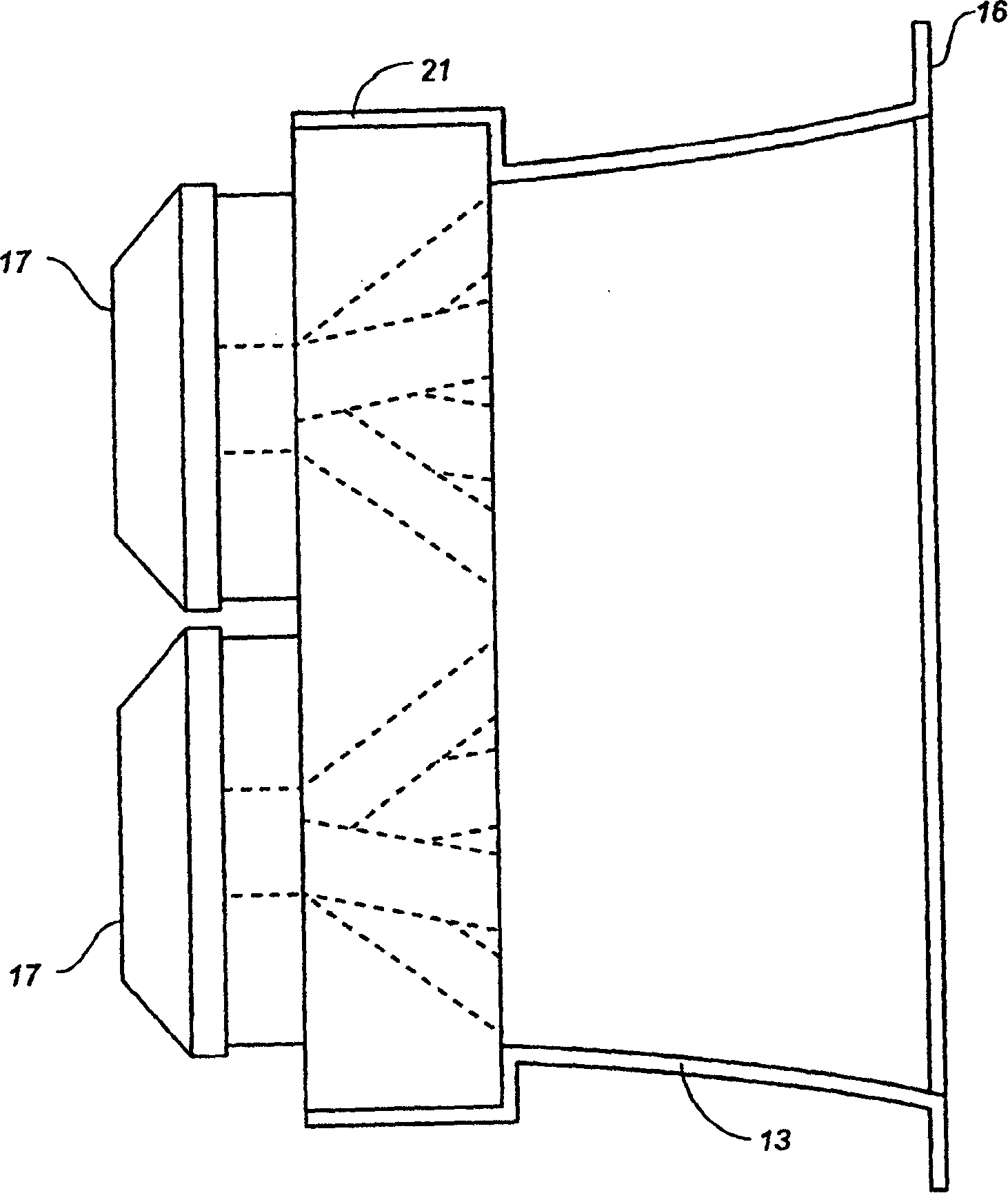 Branch pipe of horn loudspeaker and dispersion characteristic controlling method