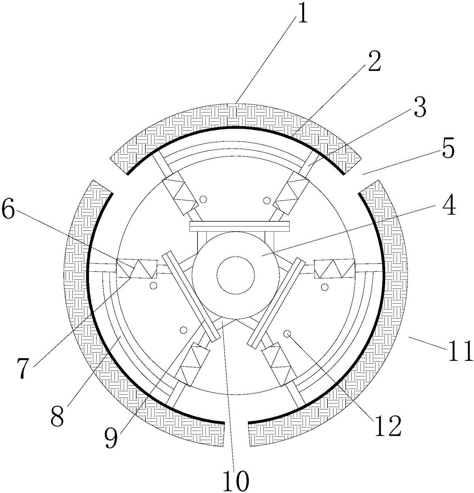 Safety protection device used during separation of automobile wheel