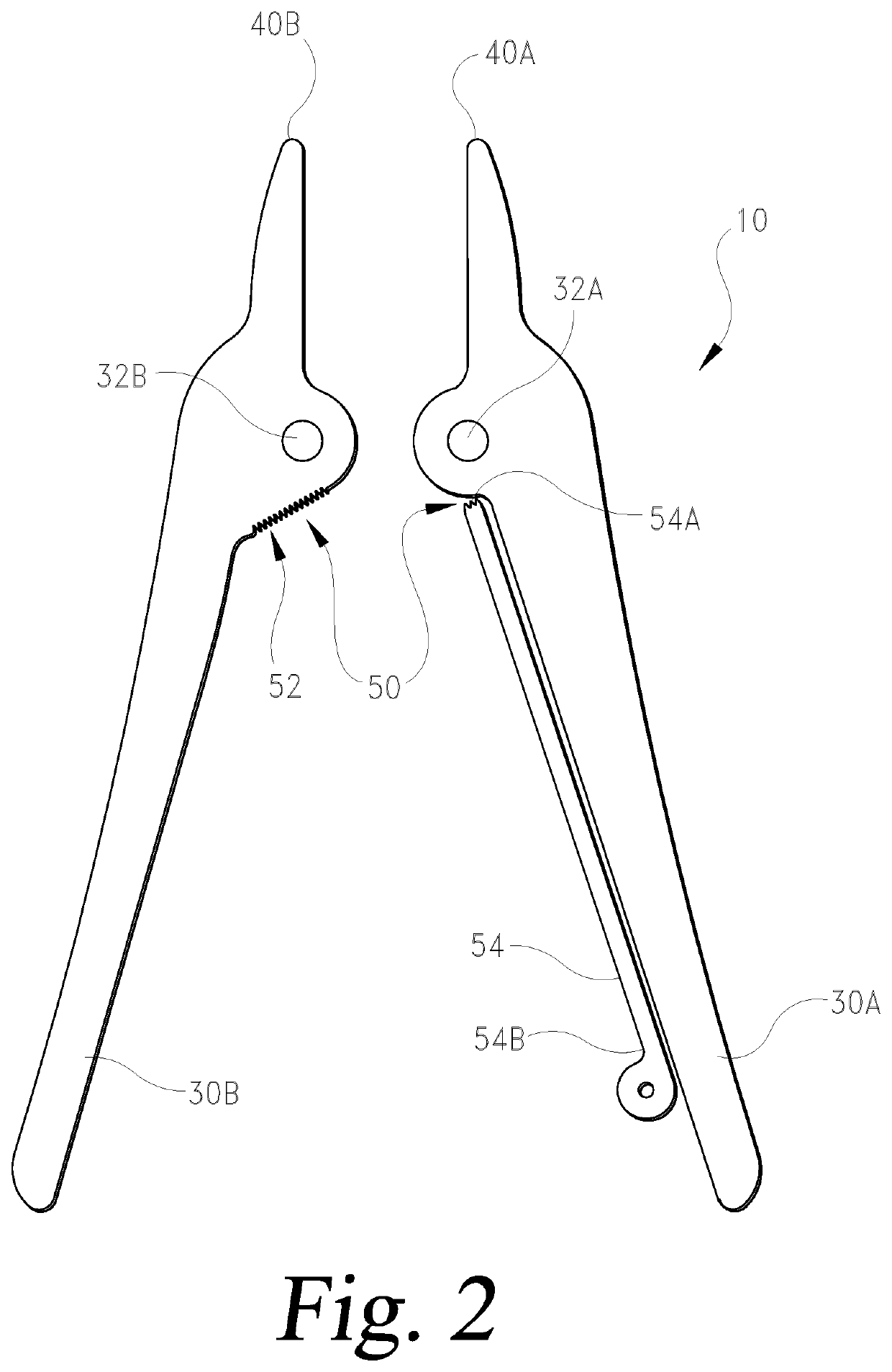 Locking dental forceps for tooth extraction