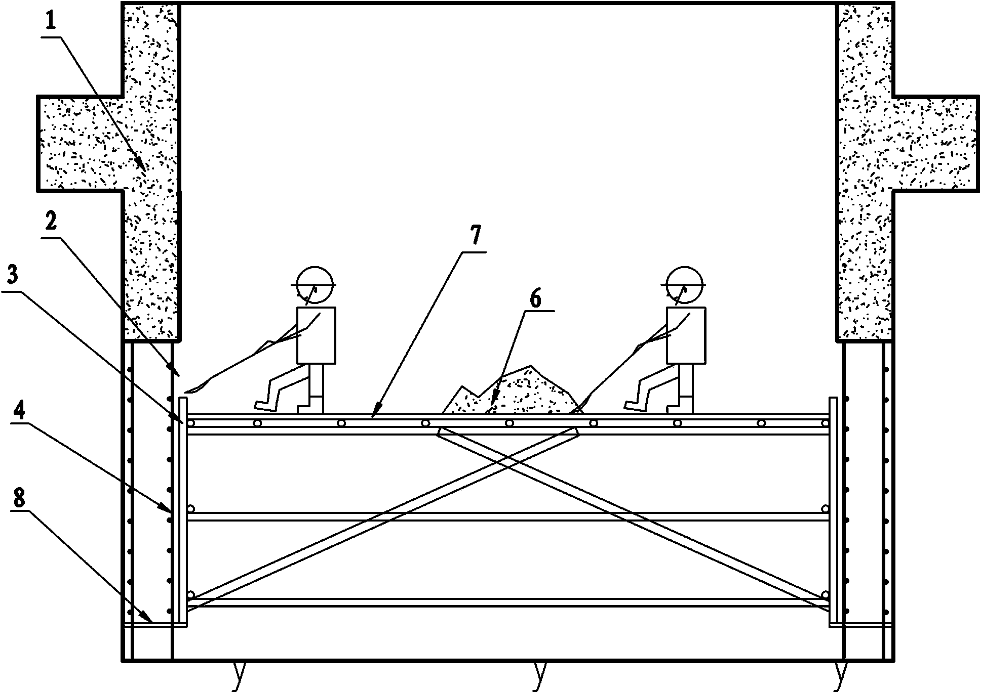 Construction Method of Anti-sliding Pile Concrete Retaining Wall Without Bottom Form