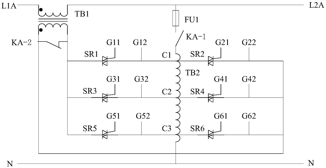 Three-phase AC voltage stabilization control method with zonal auto-compensation