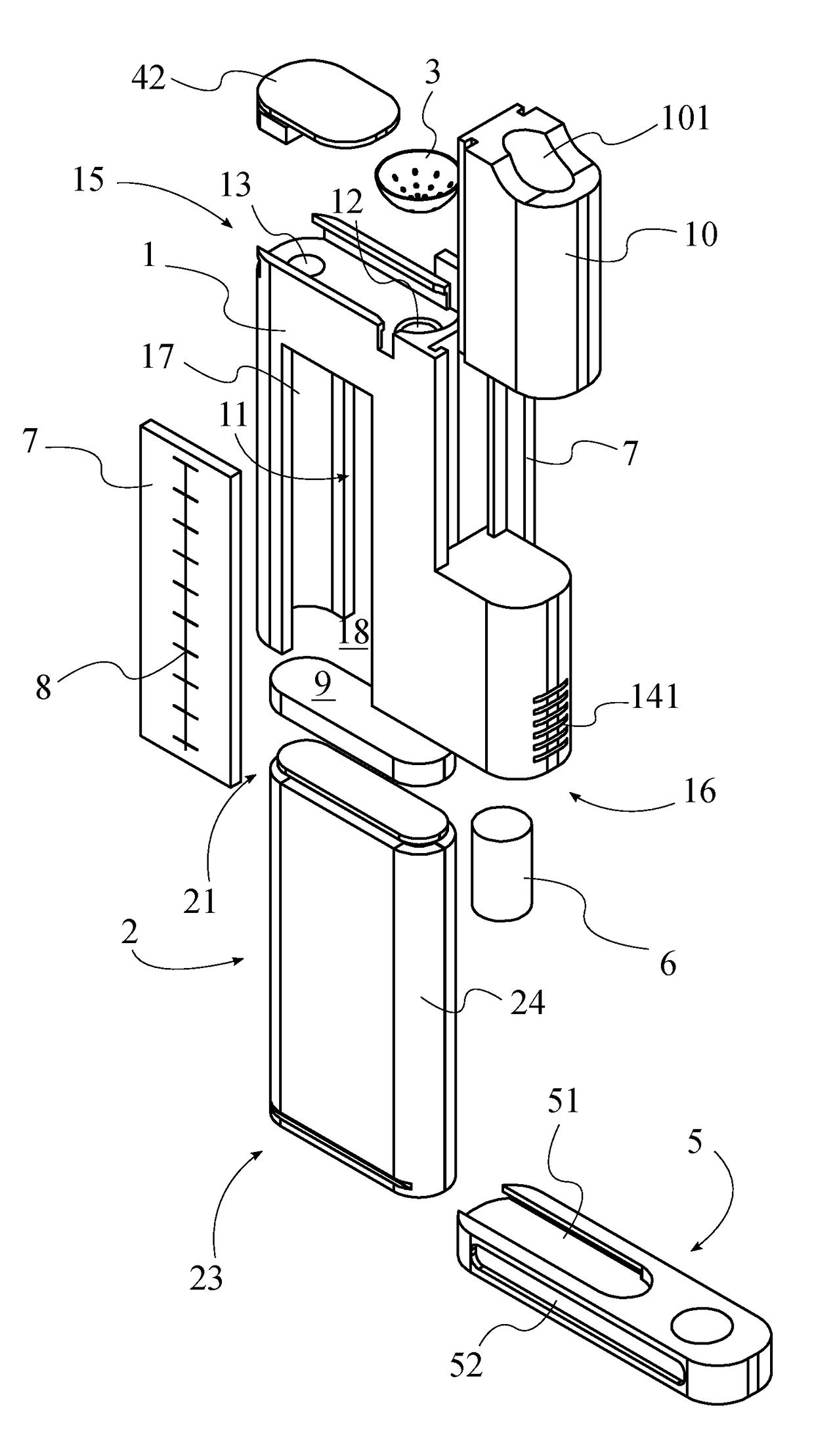 Waterless vacuum based smoking apparatus and method of use thereof