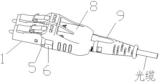 One-cable double-core LC optical fiber connector