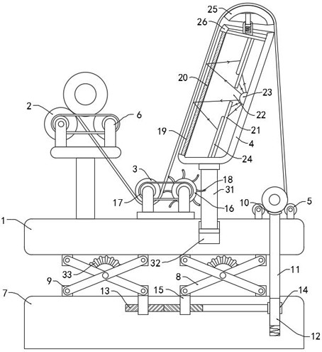 A support device for textile machinery