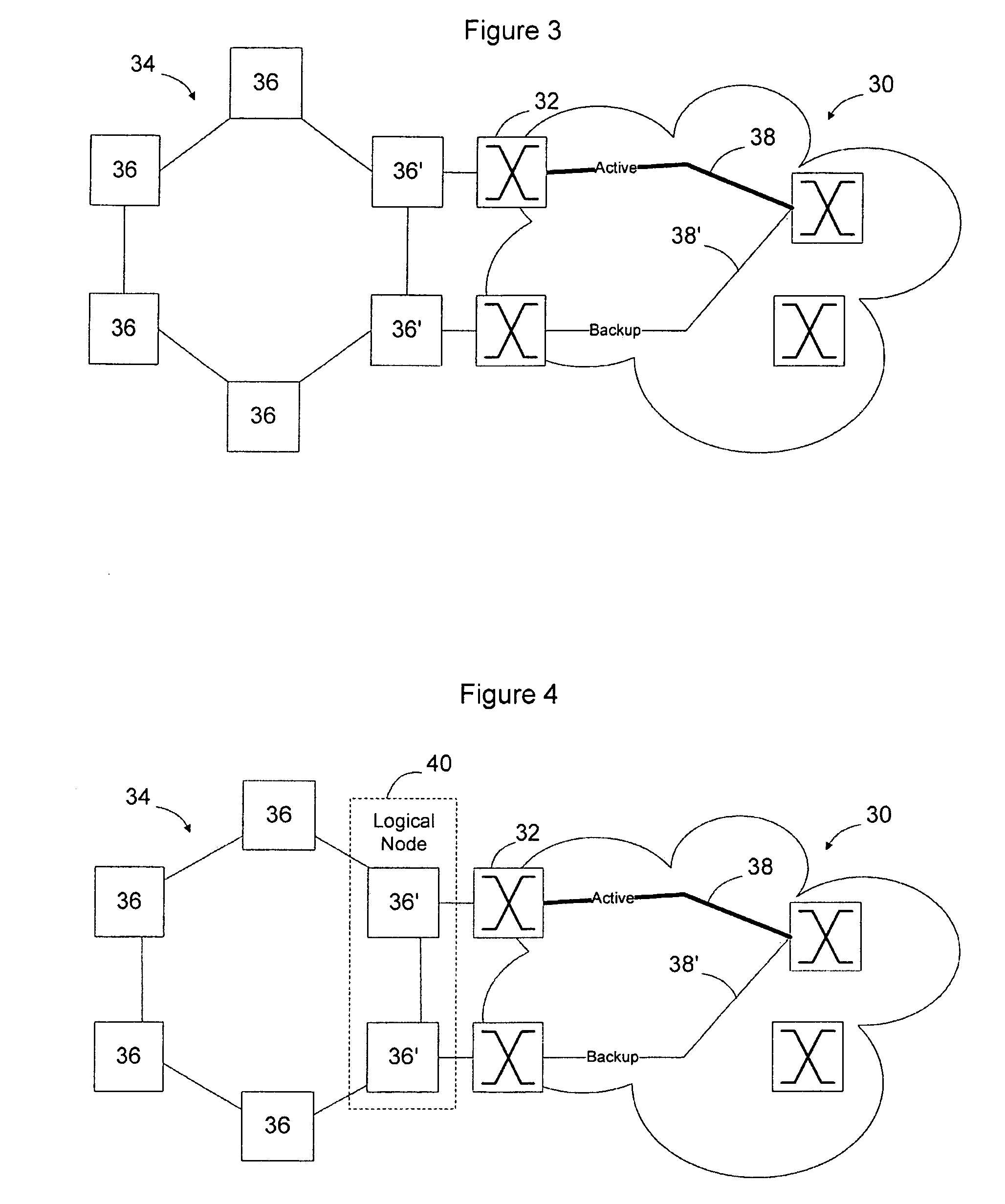 Interworking an ethernet ring network and an ethernet network with traffic engineered trunks