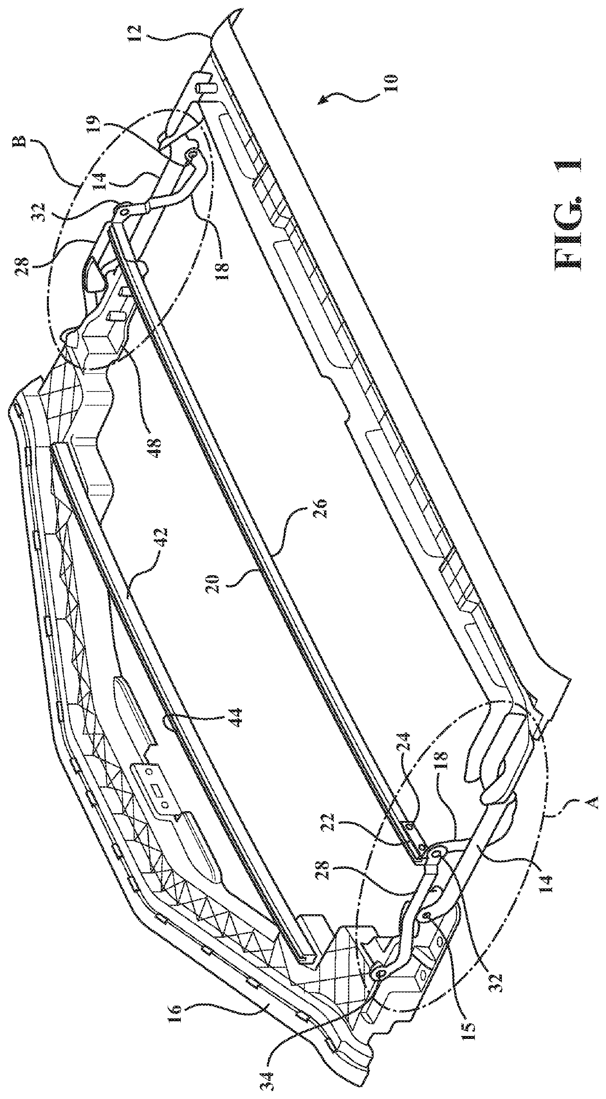 Soft front cockpit cover with linkage