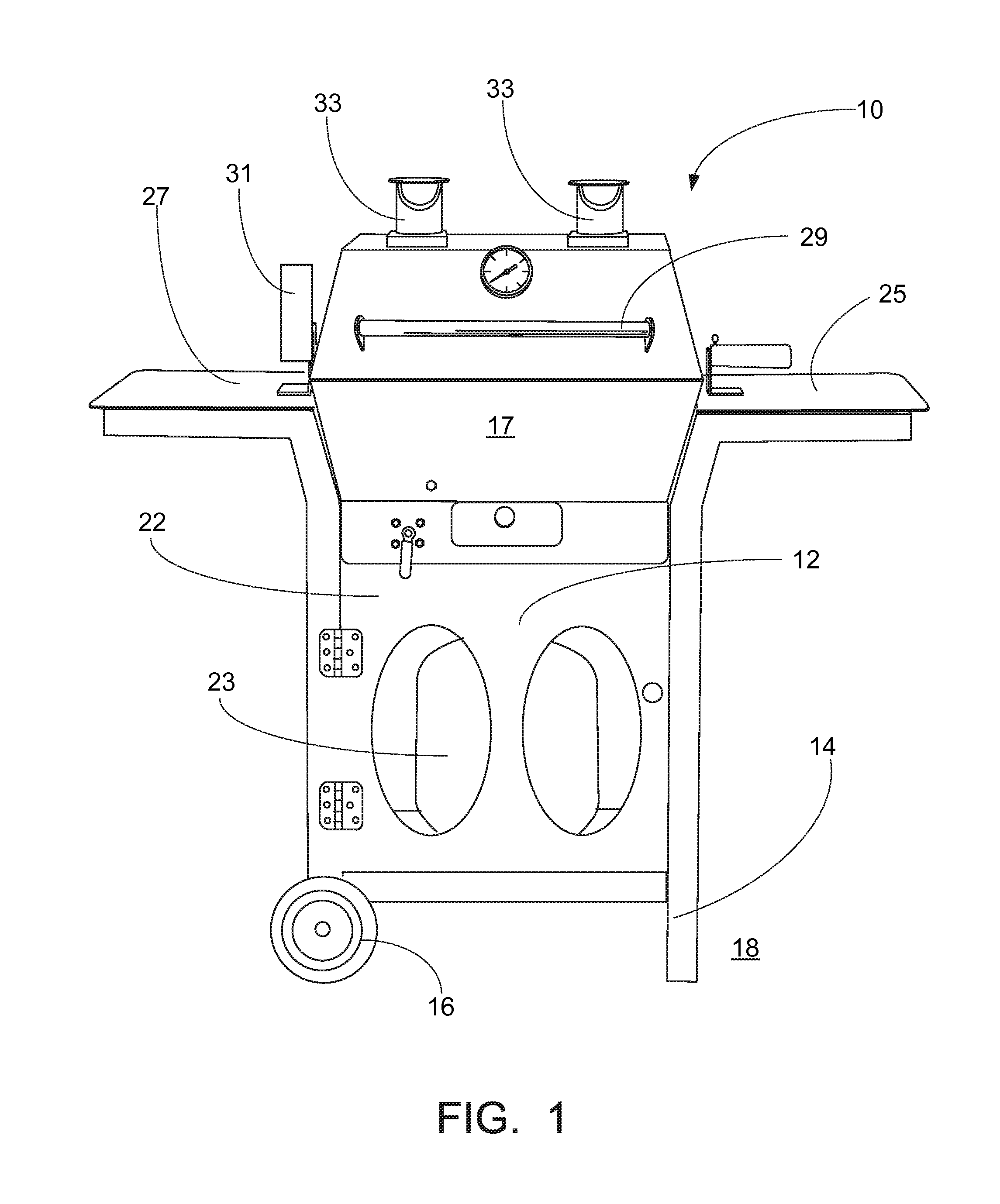 Combination barbecue grill and smoker apparatus