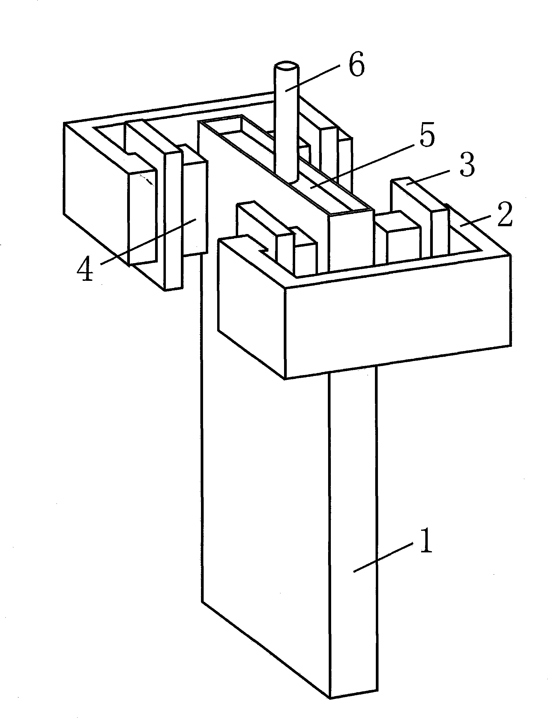 Electro-magnetic braking device for controlling molten metal flow in continuous cast crystallizer