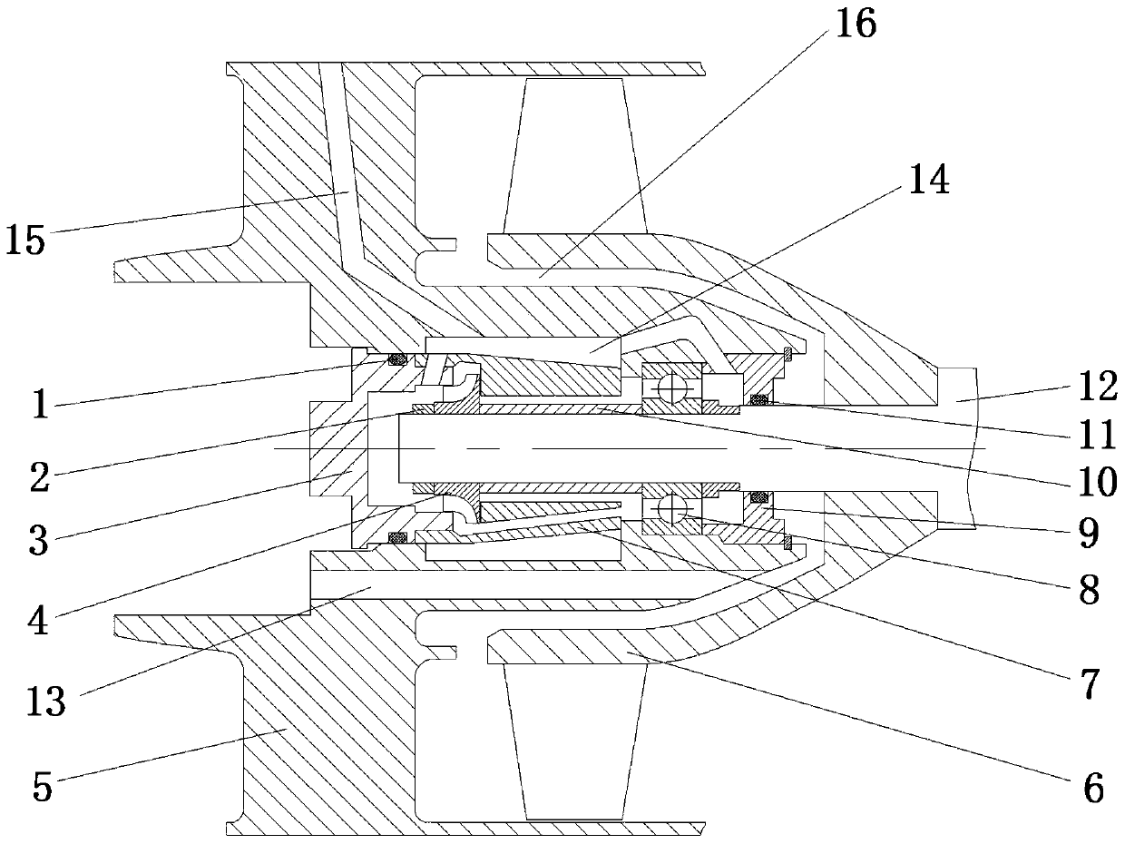 Small turbine engine rotor bearing and lubricating integrated structure