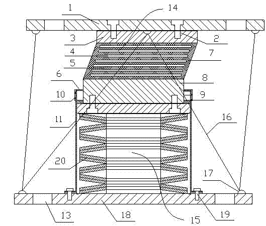 Structural three-dimensional shock isolation and anti-overturning device