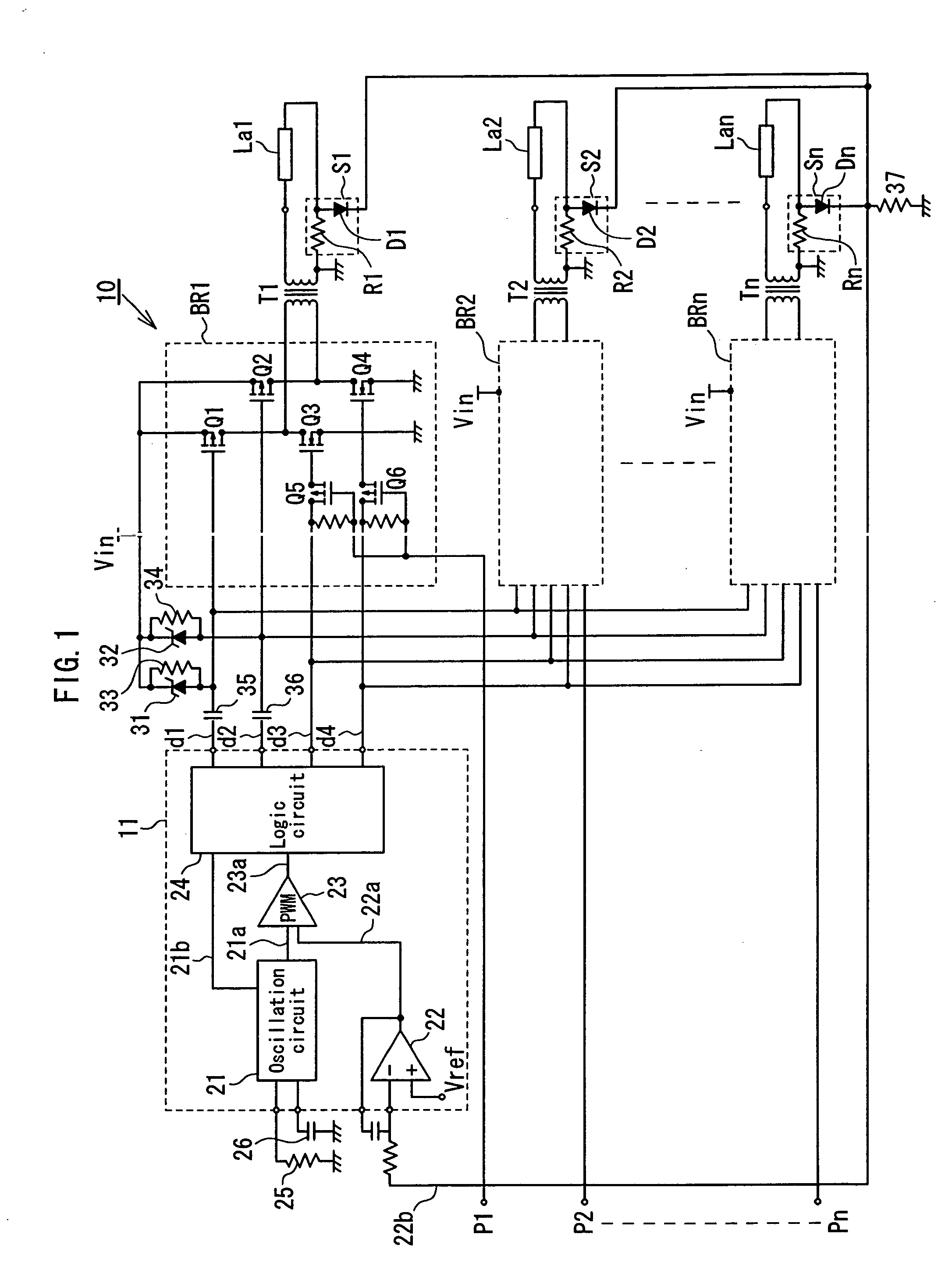 Discharge lamp lighting apparatus for lighting multiple discharge lamps