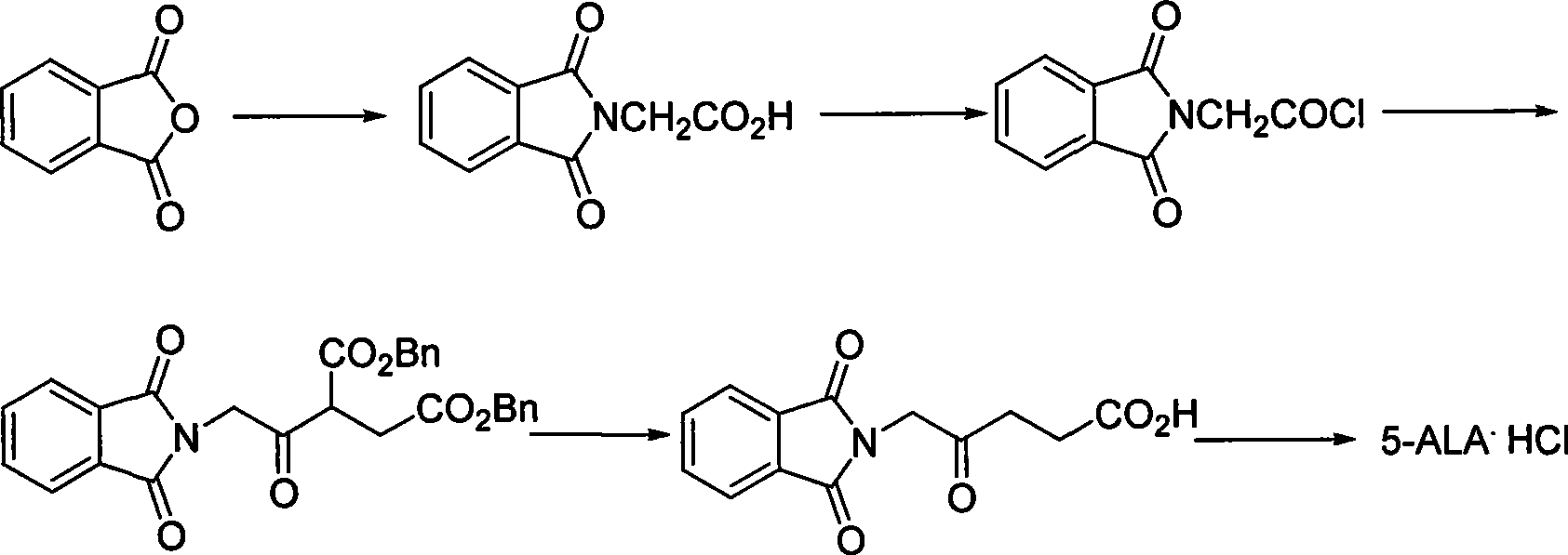 Process for synthesizing 5-aminovaleric acid hydrochloride