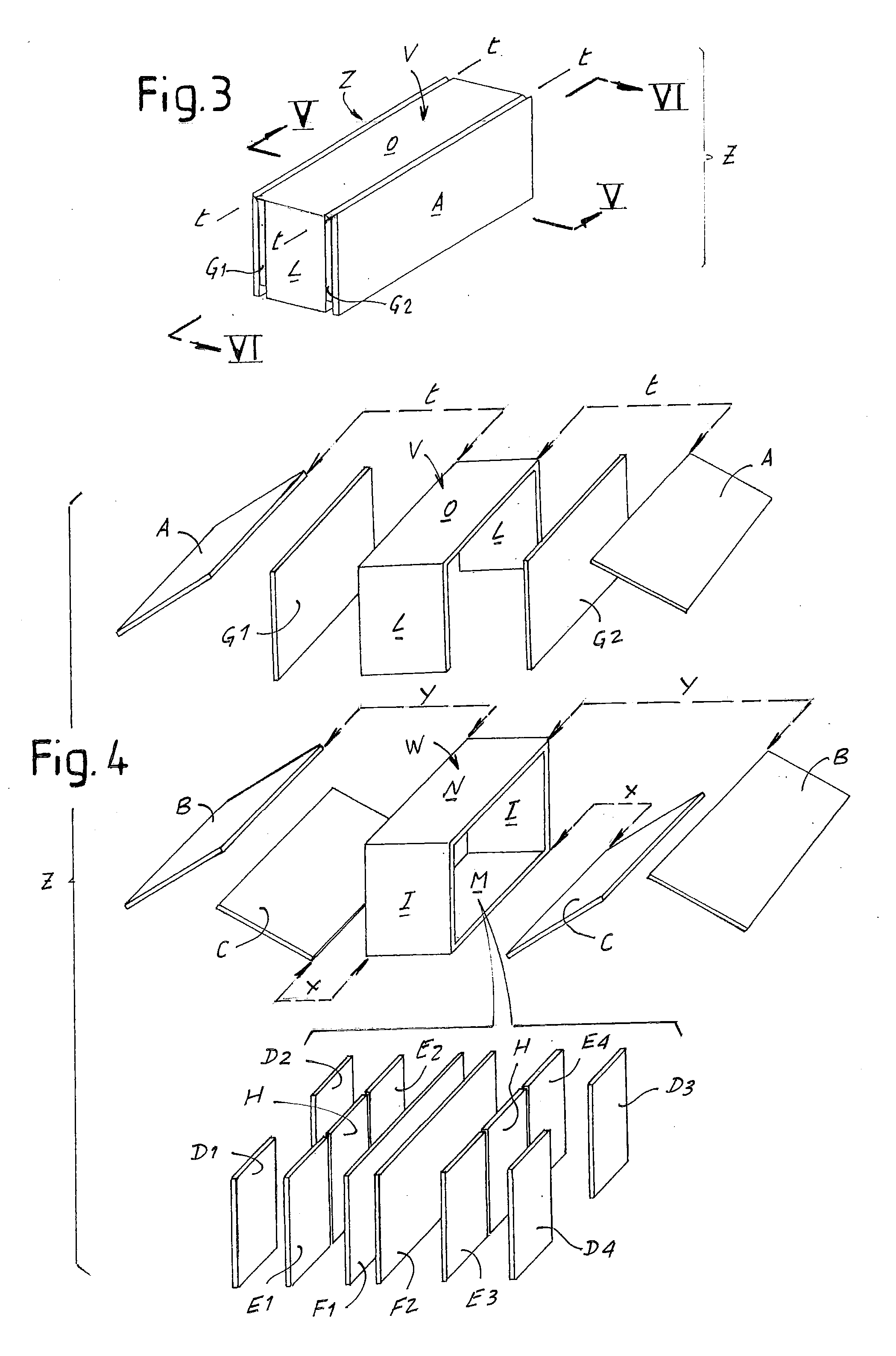 Assembly of prefabricated elements to form a prefabricated building with at least two floors and related building and installation process