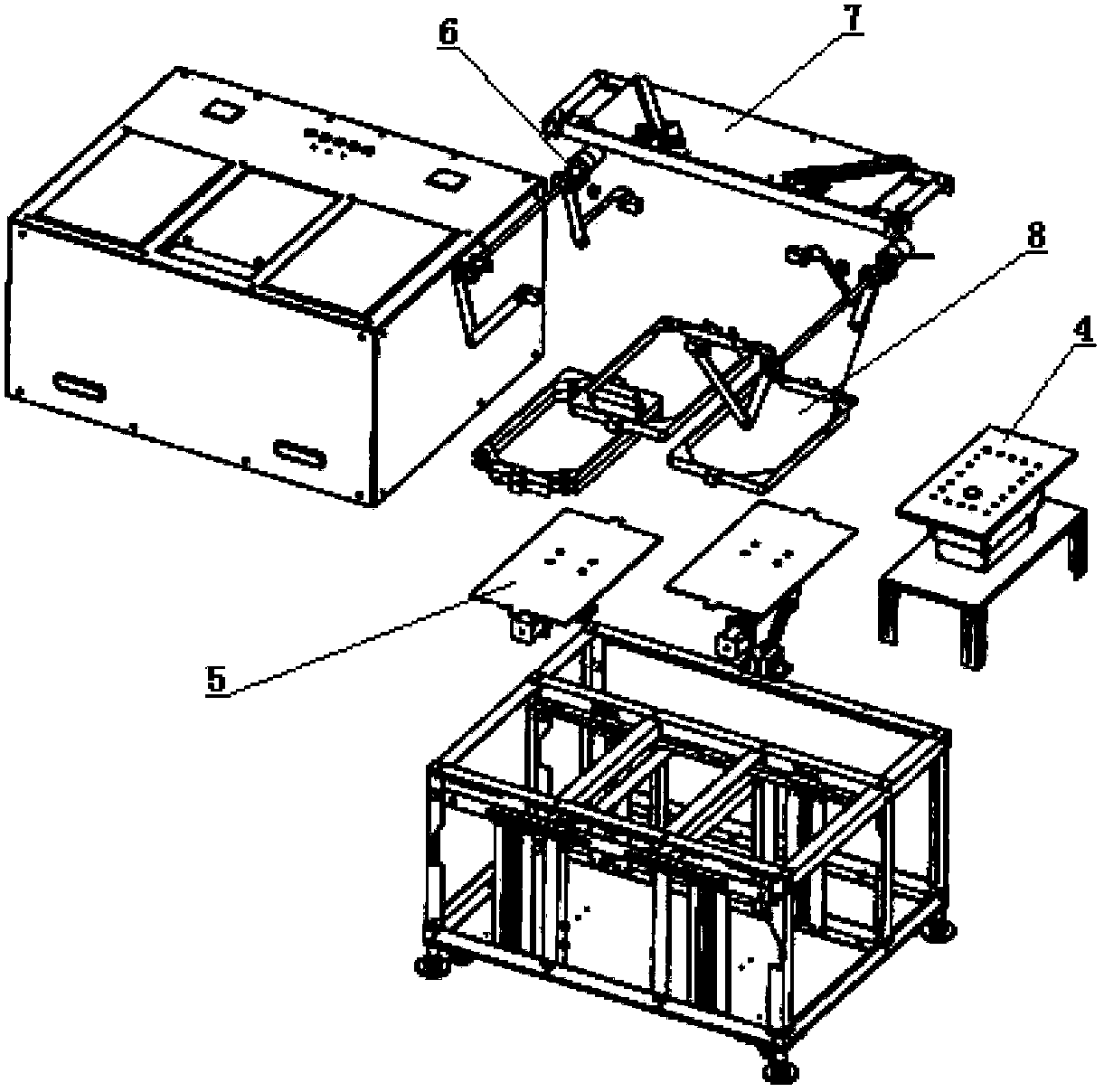 Automatic shoe cover wearing/taking-off machine