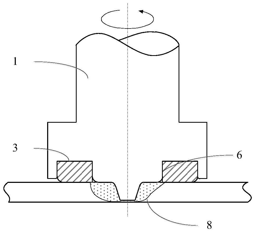 A self-lubricating micro-stir friction welding method with welding friction restraint