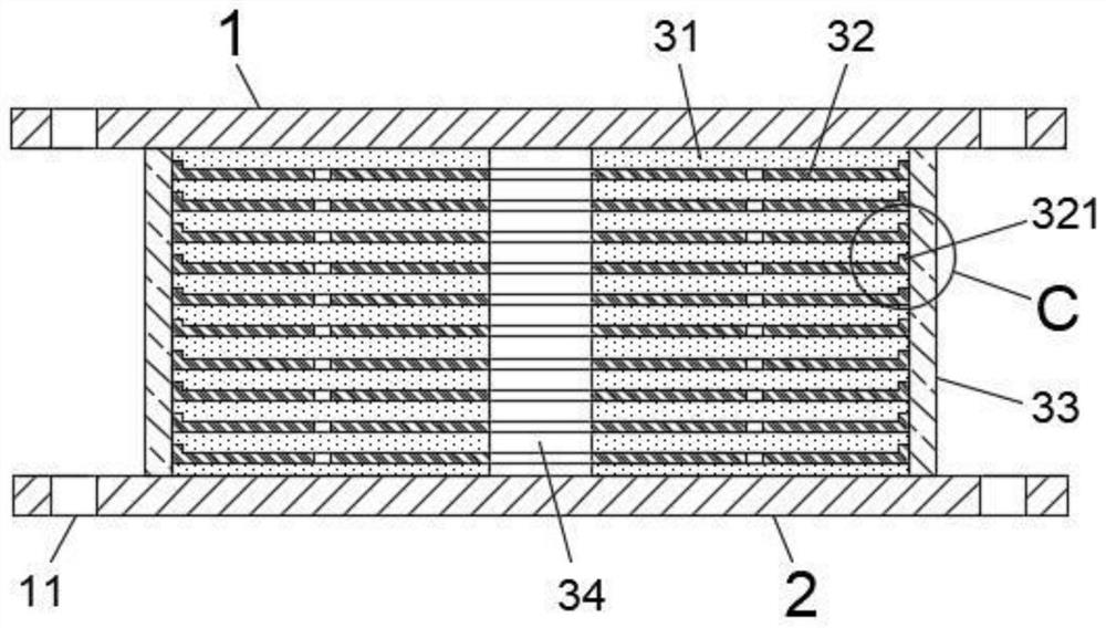 Combined three-dimensional shock insulation support