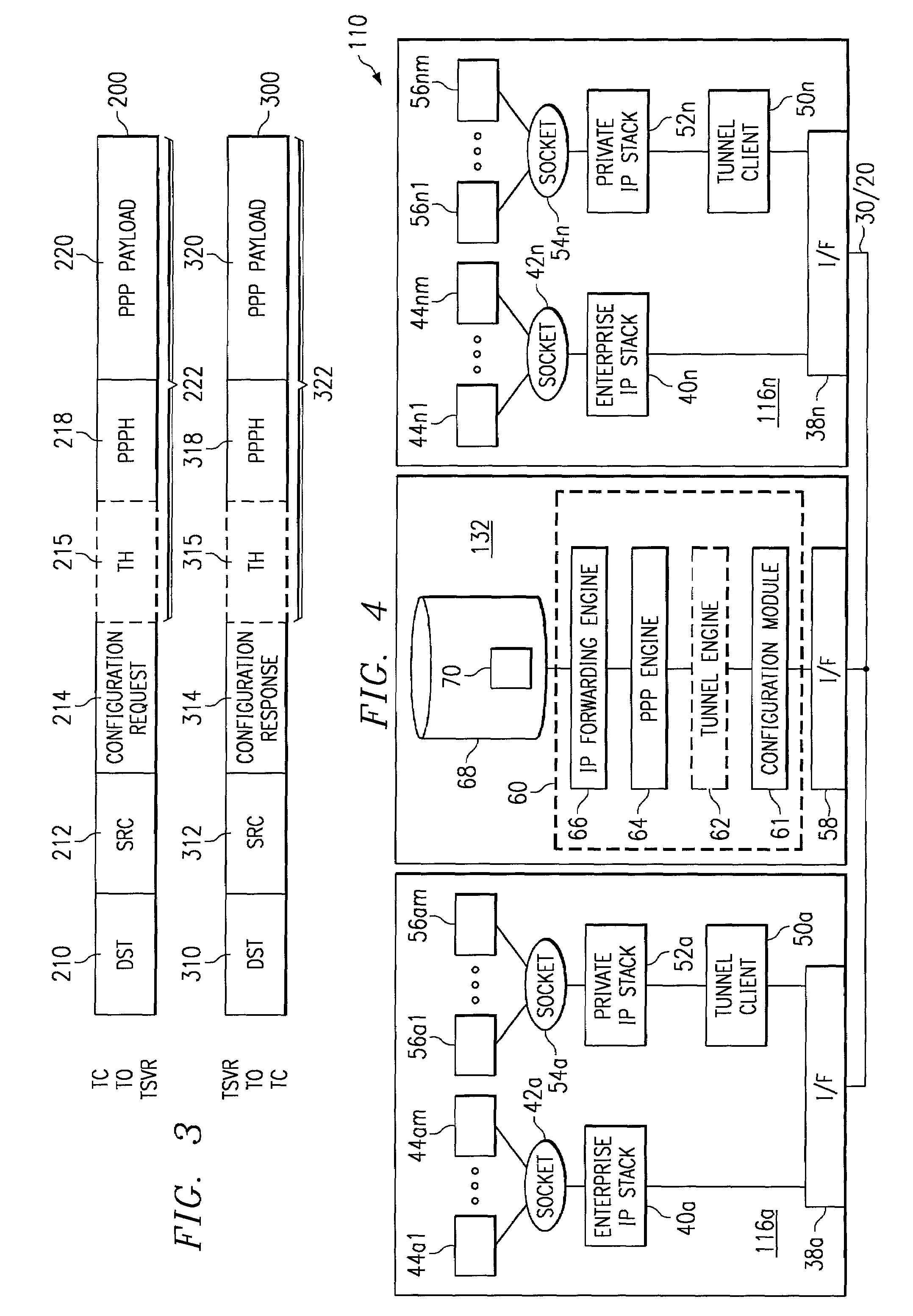 Method and apparatus for managing tunneled communications in an enterprise network