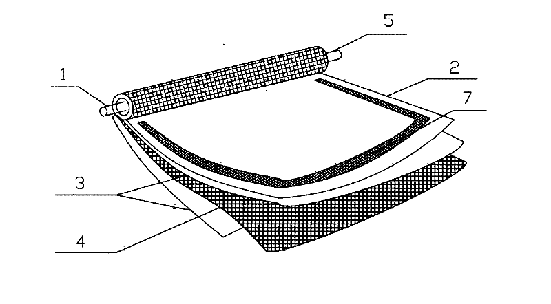 Spiral-wound automotive permeable membrane module and preparation method thereof