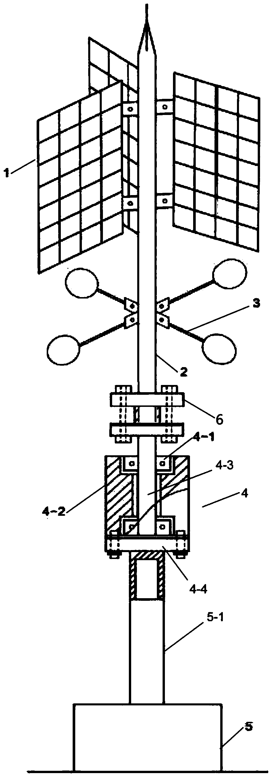 Lightning protection and elimination device for oil well platform