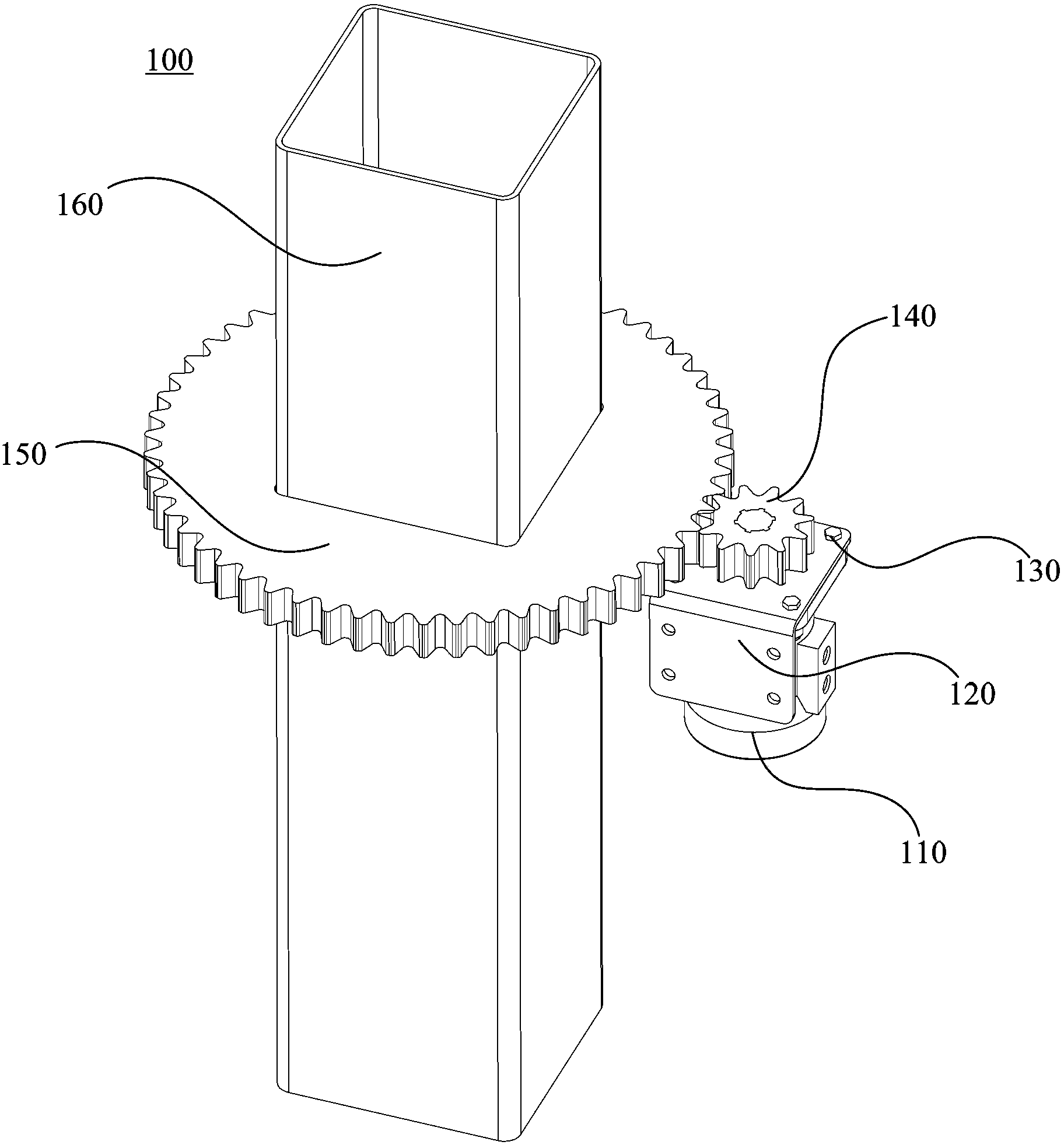 Lamp rotating structure for flood lighting vehicle