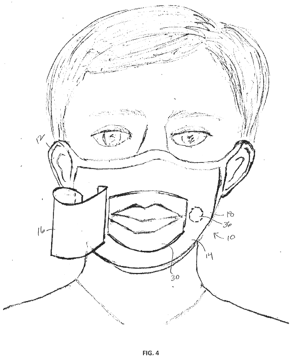Face mask having closable opening and method of reducing exposure to respiratory illness
