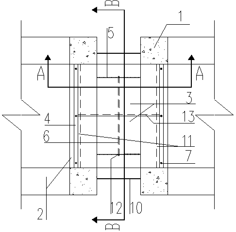 Structure processing method for vertical isolation seam with shock insulation structure