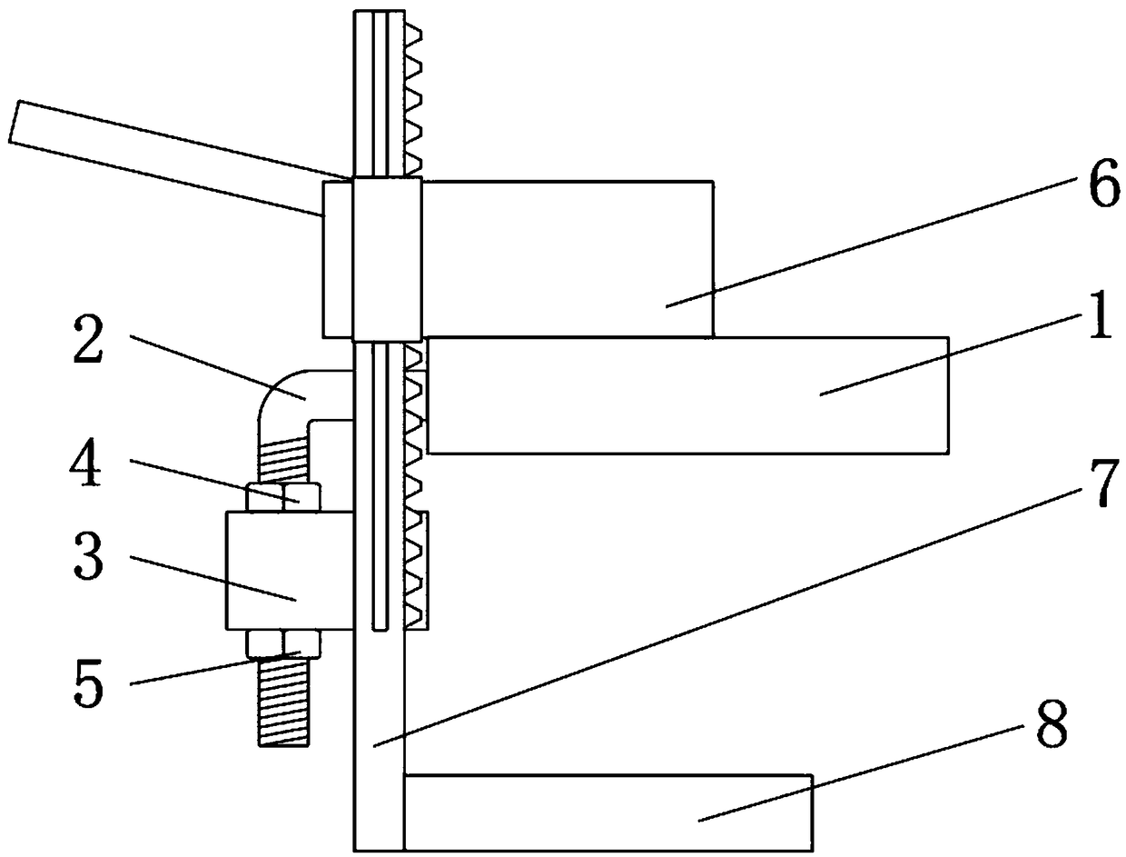 Auxiliary device for forming holes in side faces of furniture panel