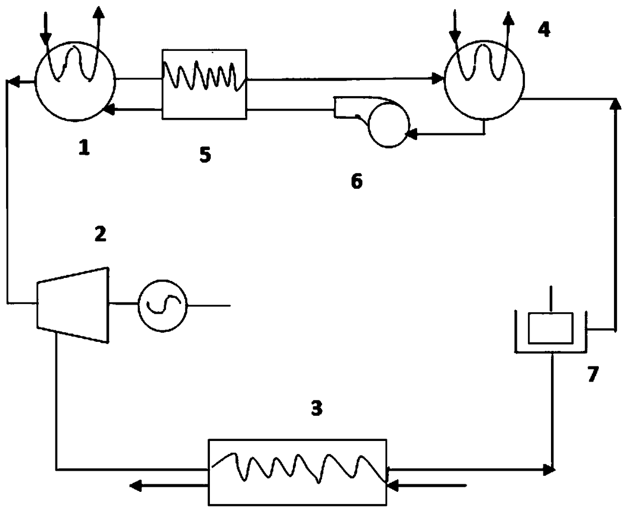 An absorption heat pump refrigeration power cogeneration method