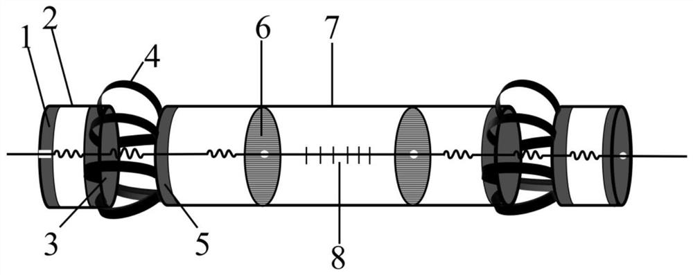 Anti-acceleration optical fiber hydrophone probe device