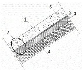 High rock-fill dam membrane anti-seepage body on deep coverage layer and construction method of high rock-fill dam membrane anti-seepage body
