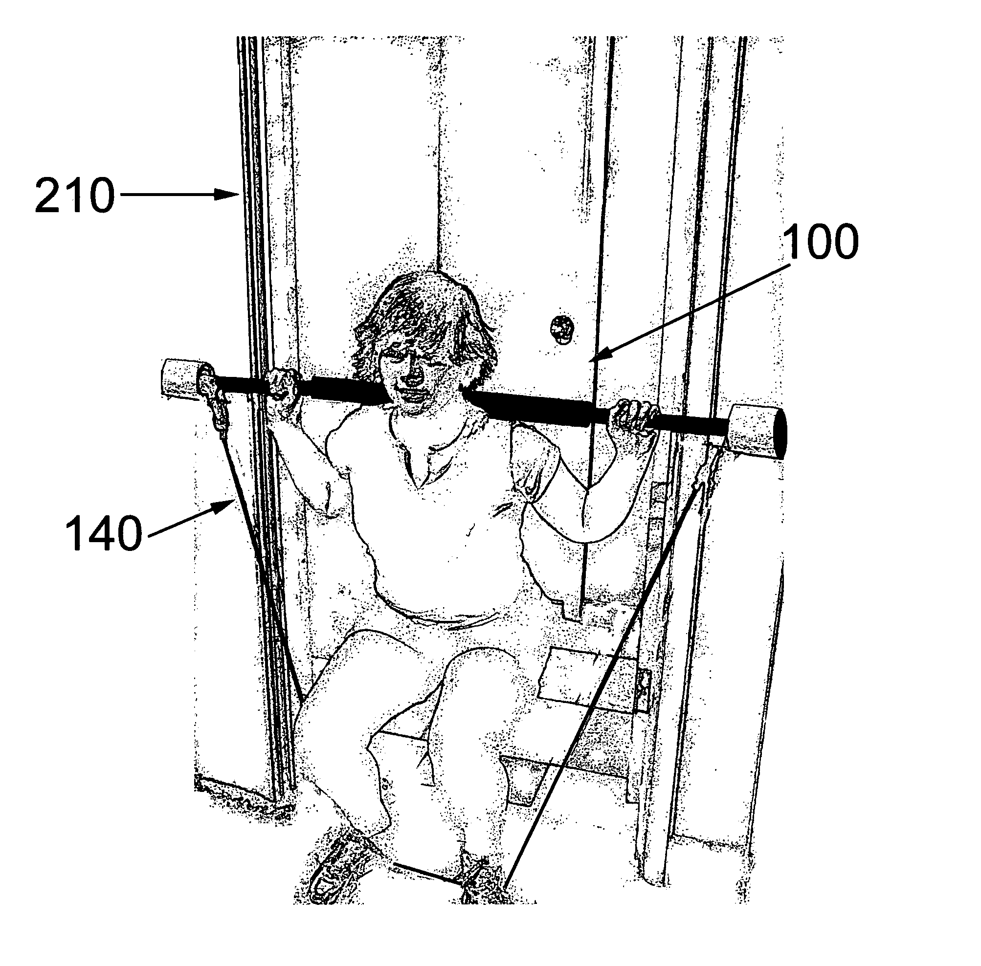 Exercise roll bar device