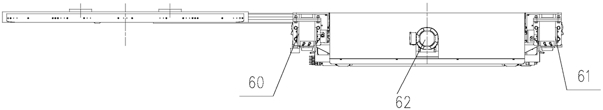Shuttle vehicle with telescopic fork