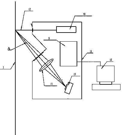 Outline camera, superlarge-diameter rotary workpiece noncontact diameter measuring instrument and noncontact rotary workpieece measuring method