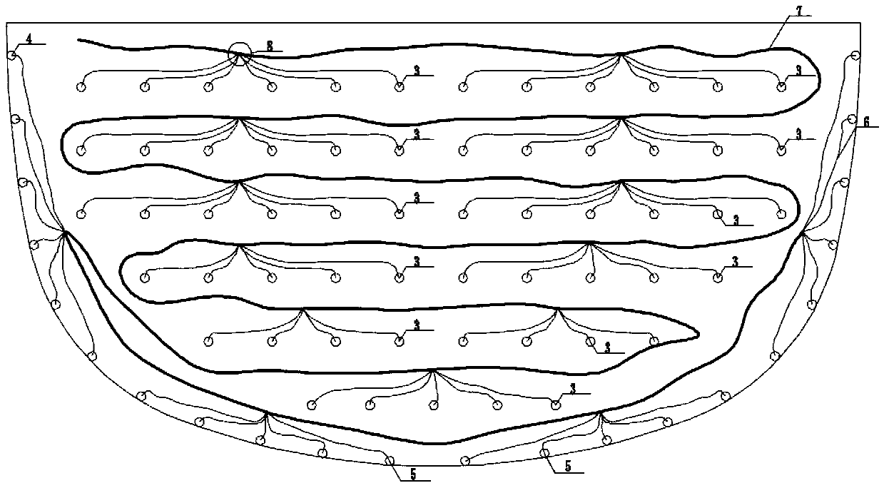 Hole-outside micro-differential networked construction method for reducing blasting vibration in tunnel excavation