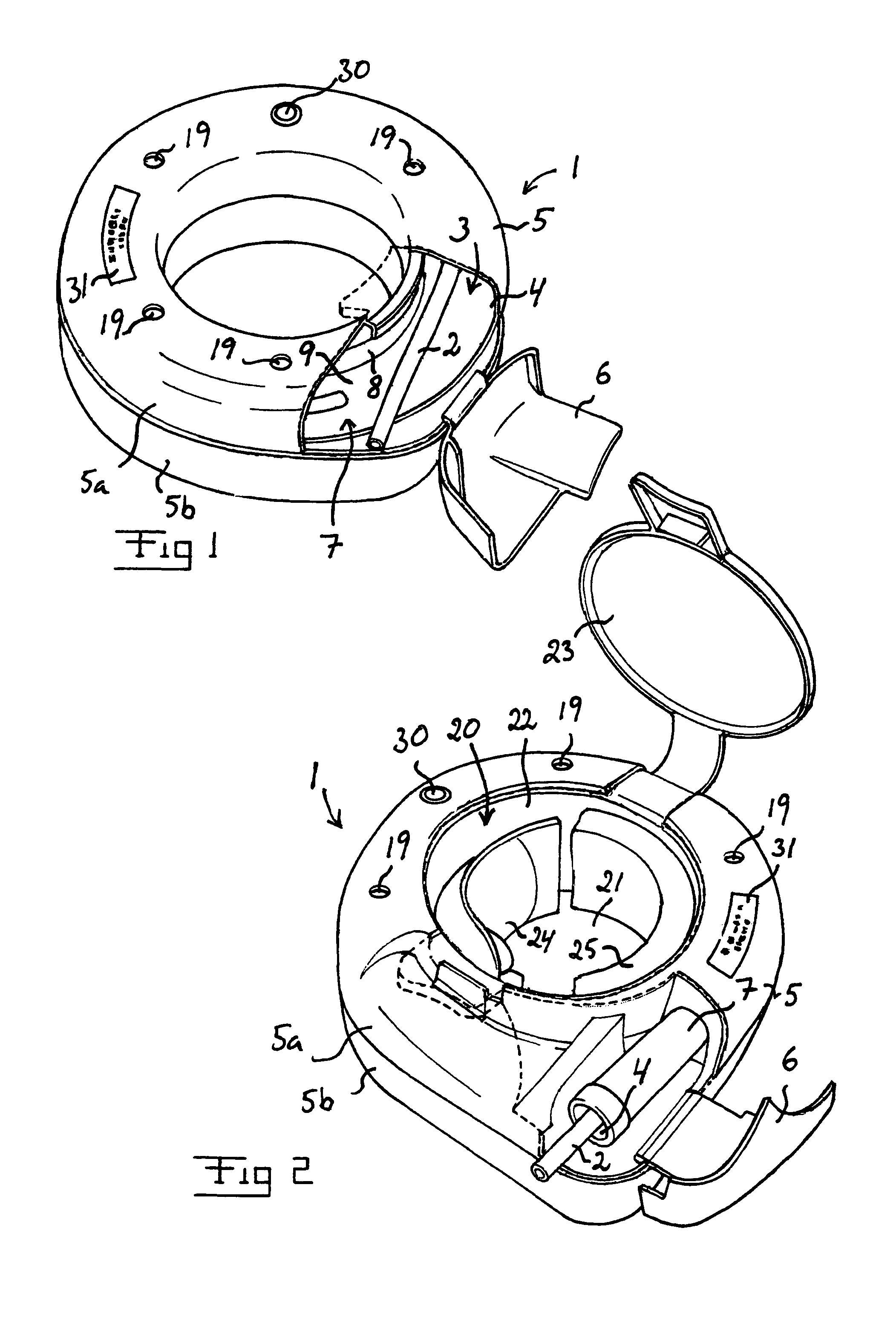 Receptacle for a catheter