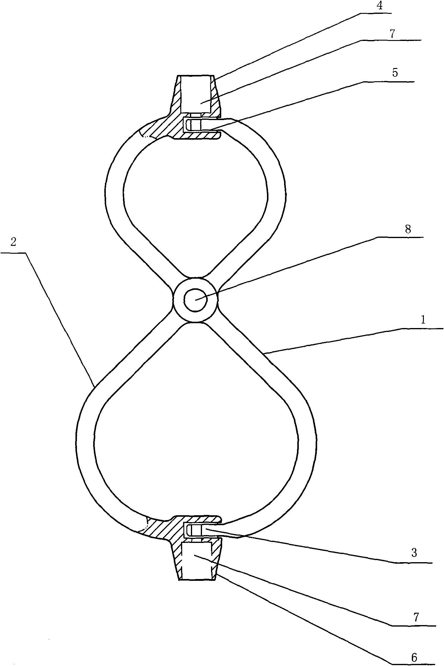 8-shaped lock