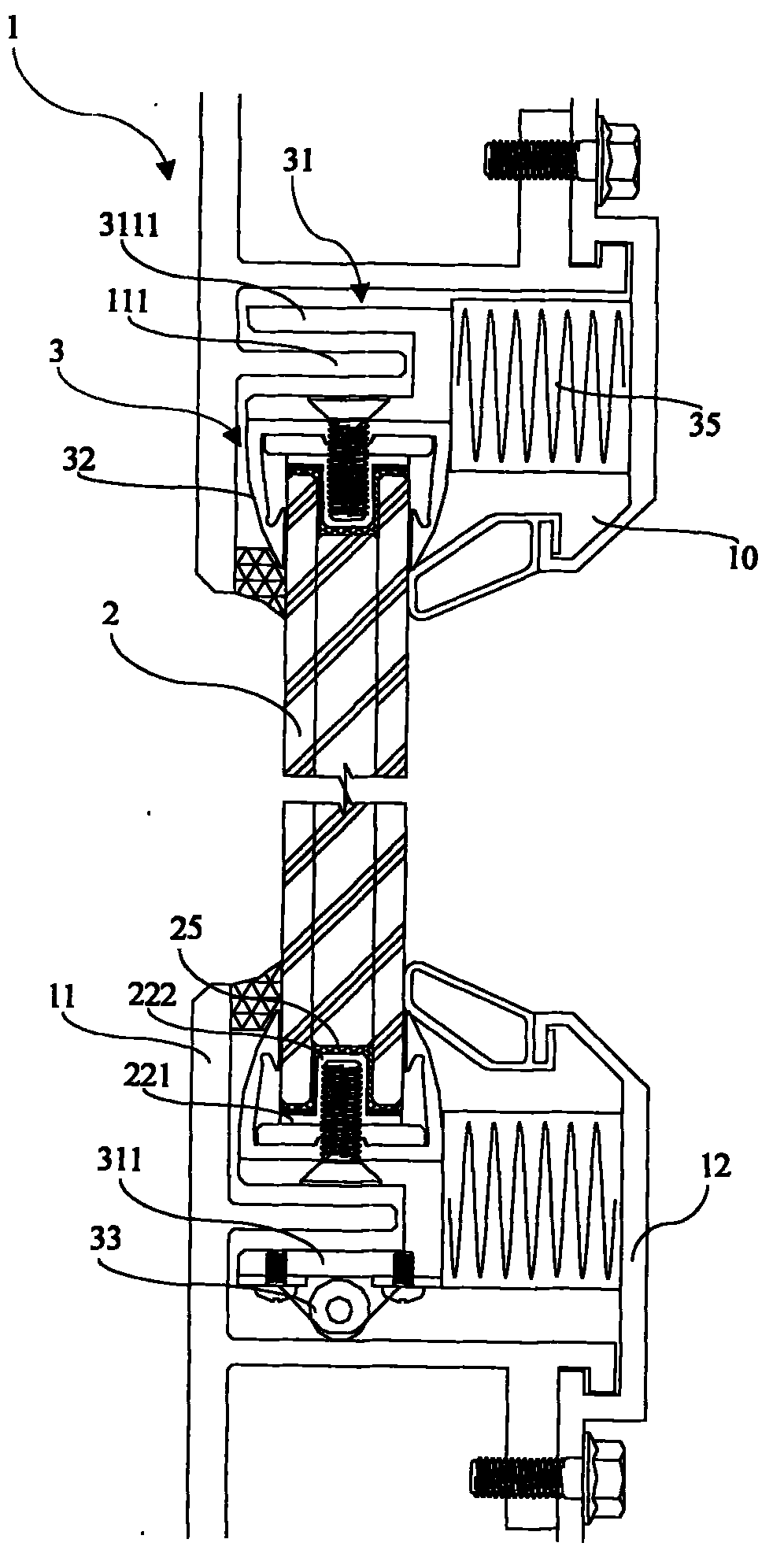 Armored car window fastening structure with explosion preventing and buffering functions and fastening method